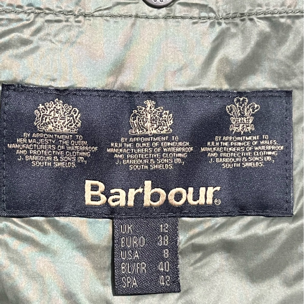 Barbour Filey Quilt Jacket/Coat Medium Sage Green - Picture 9 of 13